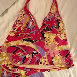 Women’s swimwear. Multi color. Hot pink. Black.